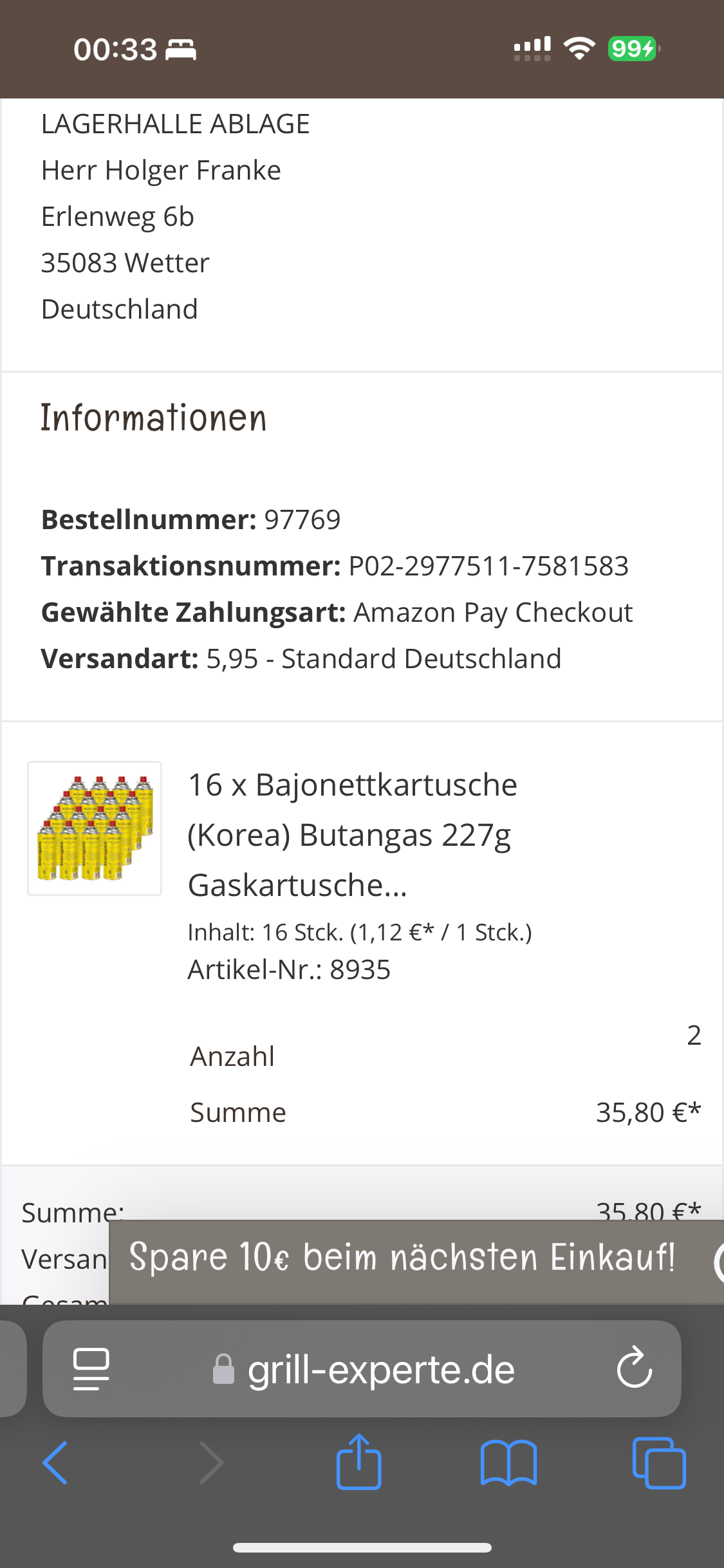 Gas 227 ml 16x